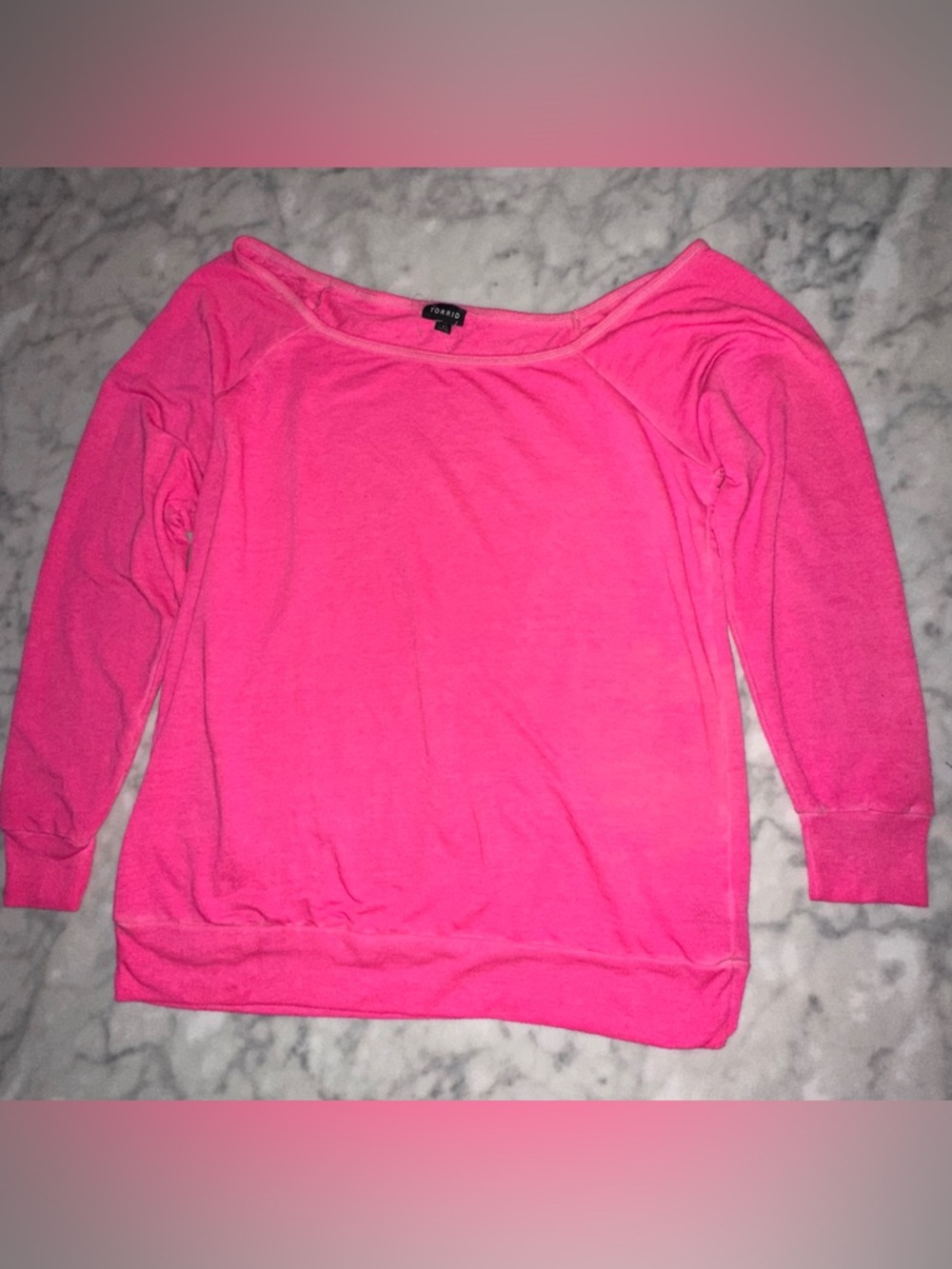 torrid Hot Pink Off-Shoulder Sweater